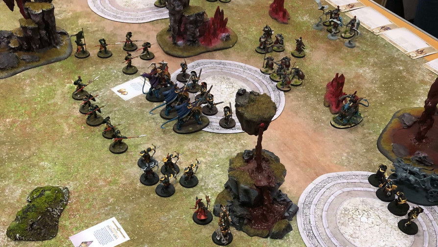 Age of Sigmar game on one of our net gaming mats